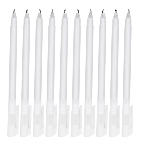10 st vita markeringspennor DIY markeringspenna svart kartongpapper konstmaterial