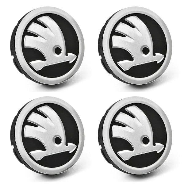 4-pack - Skoda Navkapslar / Fälgemblem - Bil 60 56 mm 60 56mm 60 56mm