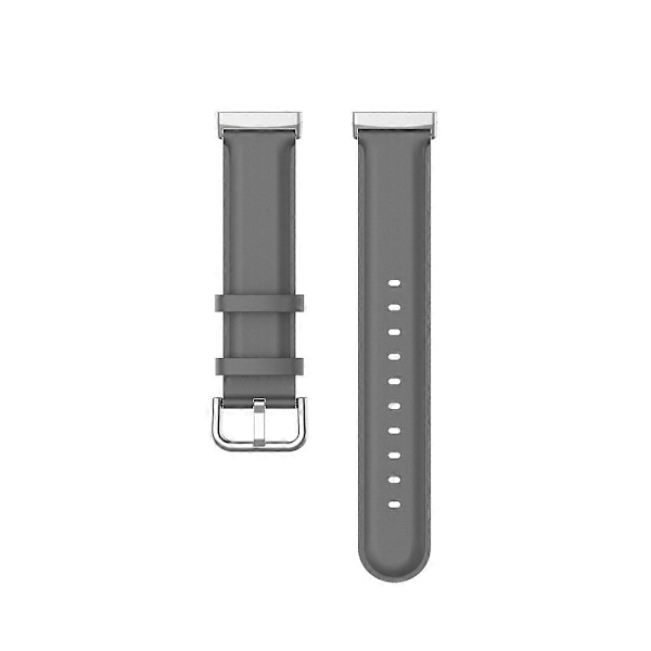 Læder Urrem Til Fitbit Versa 3 / Sense Grey