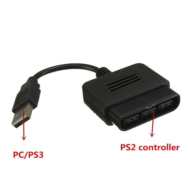 USB-adapterkabel for spillkontrollere, kompatibel med PS2 til PS3 PC-spill