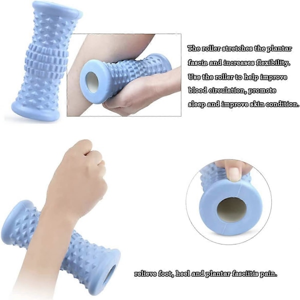 Plantar Fasciit Massager, Fotrulle för Plantar Fasciit Blå, Fotmassage Rulle, Fotmassageboll för Plantar Fasciit Återhämtning och Strama Muskler