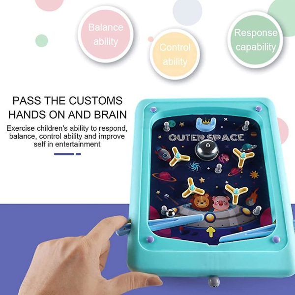 Pinball Toy,acsergery 1 sett pedagogisk spill for barn Pocket Pinball Machine Mini Puzzle