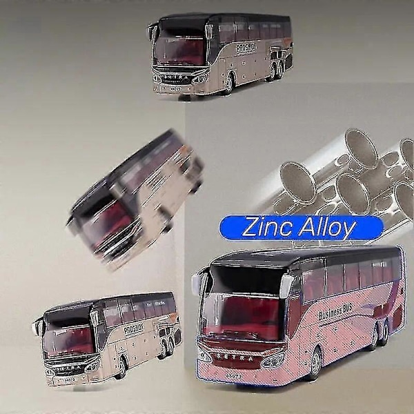 1/50 Setra Luksus Coach Bus Legetøjsbil Die-Cast Miniature Model Træk Tilbage Lyd & Lys Uddannelsesmæssig Samling Gave Til Drenge Børn Double-decker Bus5