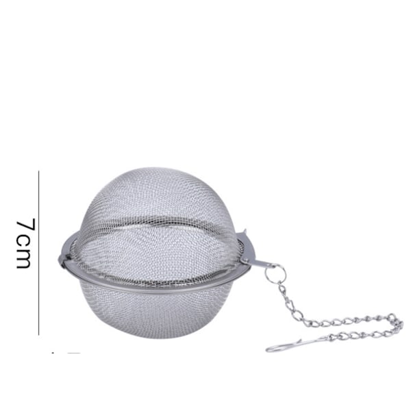 Te-infuser - Te-si i rustfrit stål, fødevaregodkendt mesh-tefilter (2-pak, 7 cm)