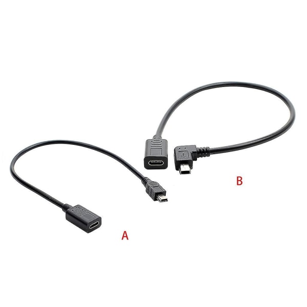 USB-C til Mini USB 2.0 Adapter - Type C Hunn til Mini USB Hann Adapterkabel A