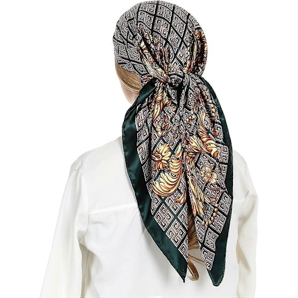 Huvudscarf i Silkesatin - Olaof Scarf för Kvinnor, Sova, Kvadratisk, Designer Bandana Olaof Scarf Style 13
