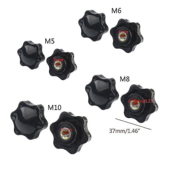 10 stk. M5/m6/m8/m10 Innvendig Gjenget Sekskantet Hode Klemskrue Knot Vingemutter M6