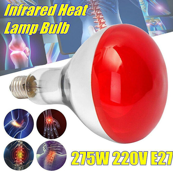 E27 275W Infraröd Värmelampa Terapi Ljus Smärtlindring Glödlampa