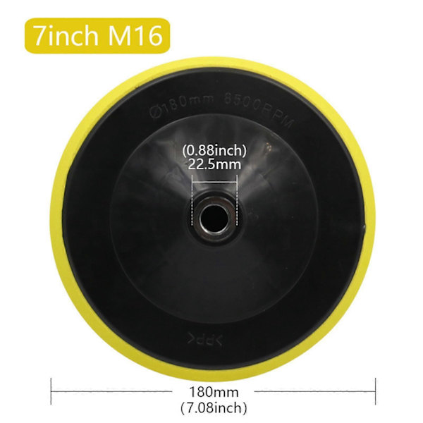 Slibeskive Bagskive Slibeplade Boremaskine Slibetilbehør til Træ Kunststen 7inch 180mm M16