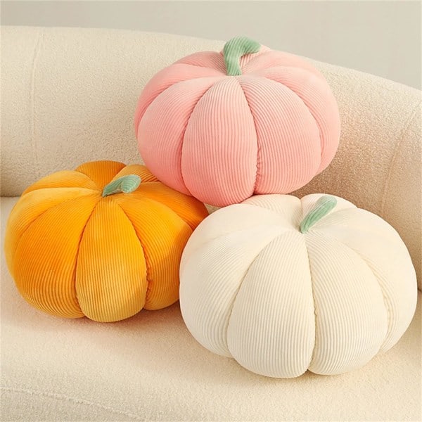 Mjuk plyschpumpa leksak fluffig stoppad dekoration White 35cm