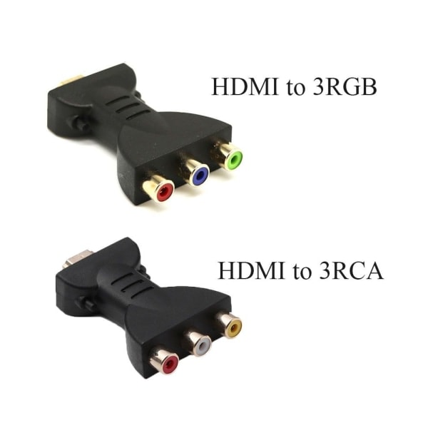 HDMI til 3 RGB/RCA lydadapter komponentkonverter HDMI til 3RCA