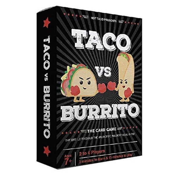 Taco vs Burrito kort- och brädspel för barn och jul S