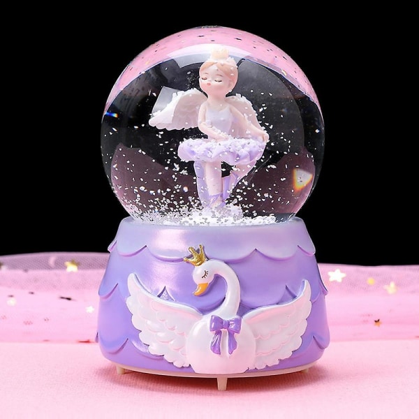 Söpö musiikkilaatikko- karuselli hevoset led-valot musikaali lumipallo tytöille tytär tyttärentytär syntymäpäivä joulu äitienpäivä ystävänpäivä lahja