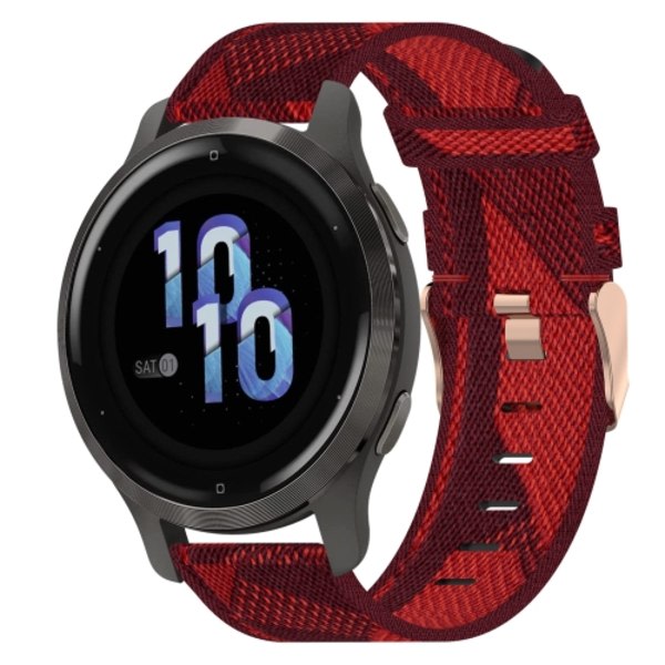 Garmin Venu 2S 18mm nailonista punottu ranneke Red