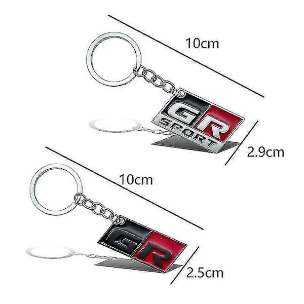 1 stk. Metal Nøglering Bil Nøglering Gr Sport Logo Nøglering Til Toyota Corolla Rav4 Camry Yaris C-hr Rz Rc Rs Prius Tilbehør NO.5