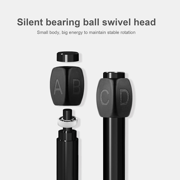 Fidget Spinner Pen Fidget Pen Spinner med ABCD Rotationshætte Hjælp Beslutningsfremstilling Anti Stress Angst Reducerende Kuglepenne Gadget Kreativ Stress Re Black