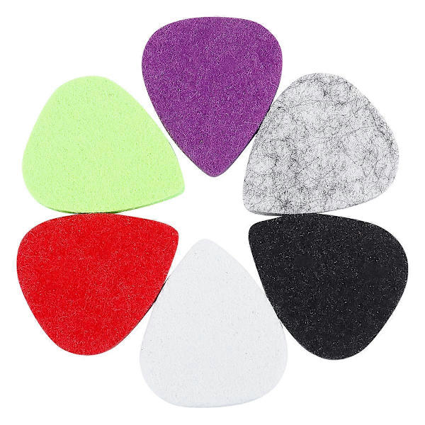 6 st Röda Filt Ull Gitarr Plektrum Basgitarr Plektrum Filt Gitarr Plektrum Akustisk Gitarr Plektrum Akustisk Gitarr Tillbehör