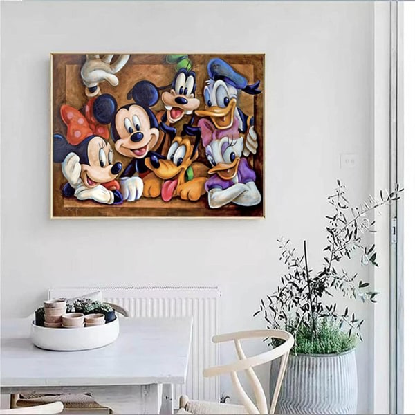 DIY Diamond Painting Kit, Disney Mickey Mouse og Anders And