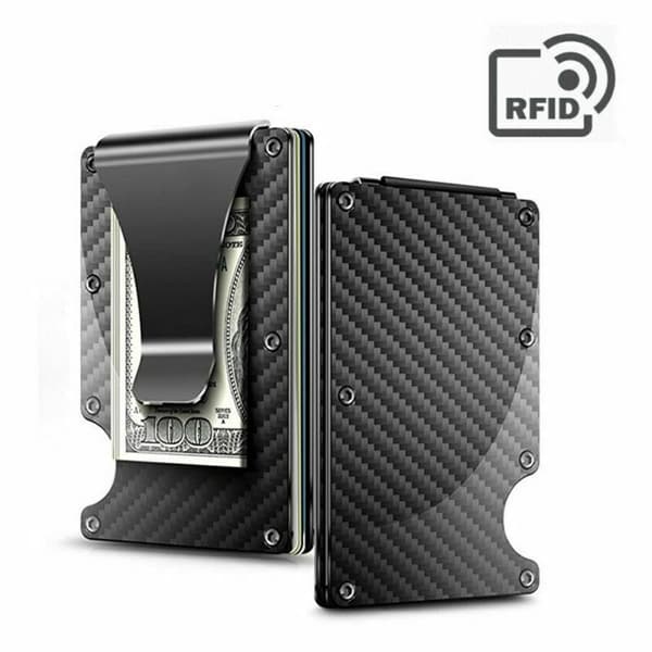 RFID-blokerende Pengeclips i Kulfiber Herre Pung
