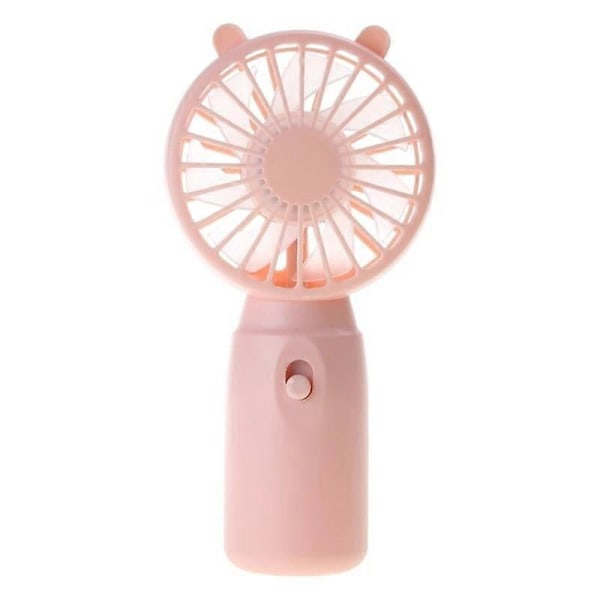 Paristokäyttöiset käsituulettimet, kannettava matkatuuletin, kädessä pidettävä minituuletin, AA-paristokäyttöinen superhiljainen jäähdytystuuletin Pink