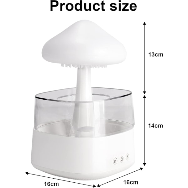 Nattlampa Moln Regn Luftfuktare med LED-ljus Mikro Aromaterapi Diffusor, Sömn Avslappning Humör Vattendroppe Ljud Present