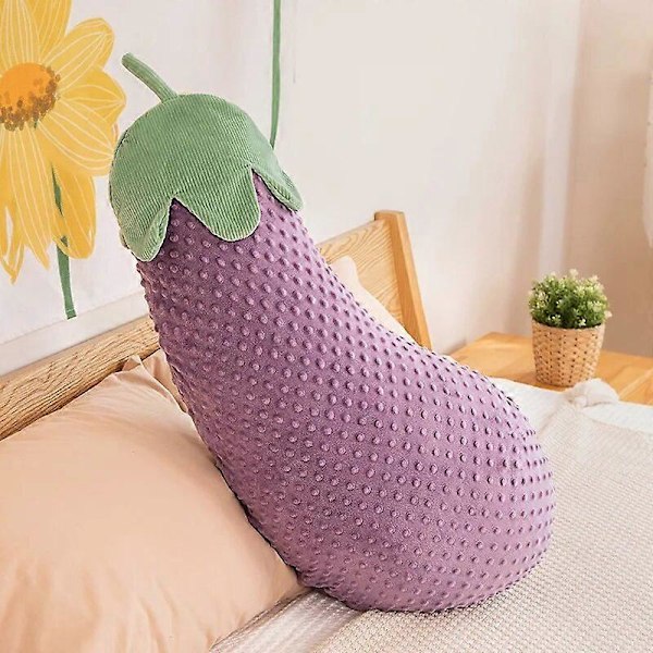 20-130cm Tecknad Mjuk Söt Aubergine Plyschleksaker Söt Fylld Kudd Docka För Flicka Pojke Födelsedag Julklappar Heminredning PURPLE 90cm