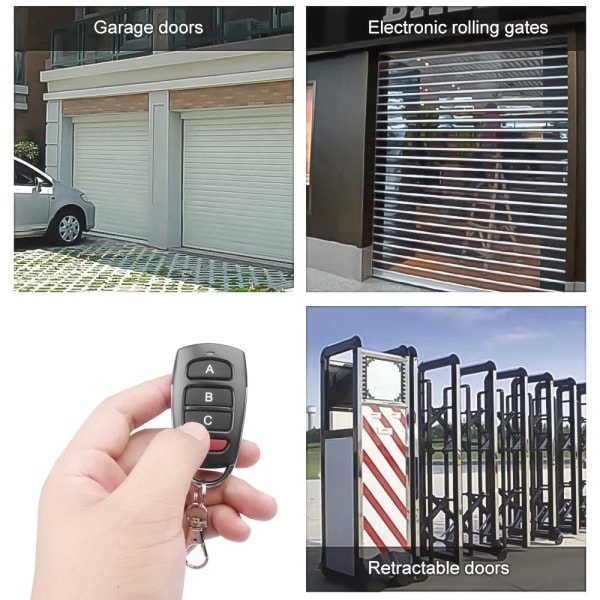 Trådlös RF 433mhz fjärrkontroll kopieringskod garageport grind duplikator 433 Mhz nyckel fjärrkontrollöppnare A A