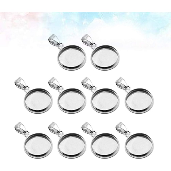 20 kappaletta riipuslevyjä pyöreä kehysaihiot riipukset cabochon-asetukset hopea 20mm