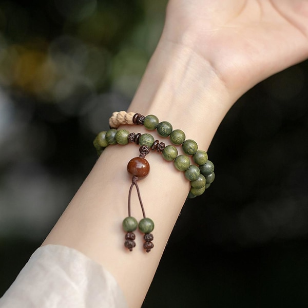 Finn ro med Yoga Meditation Bønn Buddha Beads Wrap Armbånd - Ideell for menn og kvinner Style 1 6mm