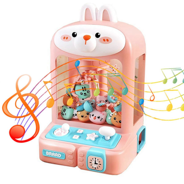 2024 NY Claw Machine til Børn Legetøj til Piger Arcade Claw Game Machine med Mini Plys Legetøj Justerbare Lyde og Musik Fest Fødselsdag Legetøj Gaver til