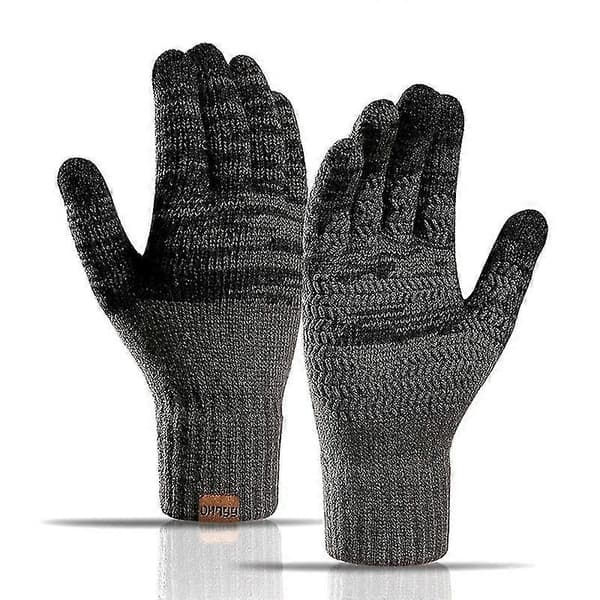 Strikkede Vinterhandsker til Kvinder og Mænd, Cashmere Strikkede Kvinder Efterår Vinter Varme Tykke Handsker Touch Screen Skihandsker Coffee
