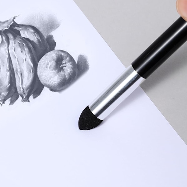 6 stk. dobbelthovedet blending svampepenne, vaskbar friktions svamp pensel, genanvendelig blending pen, egnet til studerende skitsering og maling