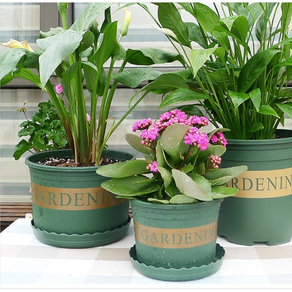 5-pak planteskåle, urtepotte-drypbakker til indendørs/udendørs planter Haveskåle Pottepottebakker, overfladebeskyttelse til