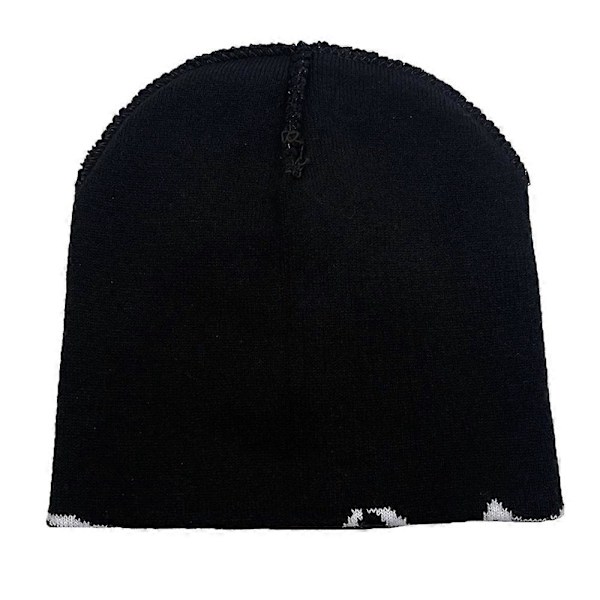 Herre Dame Edderkoppnett Strikkede Beanies Lue Unisex Vinter Lue med Oppbrett Varm Beanie Caps Grey