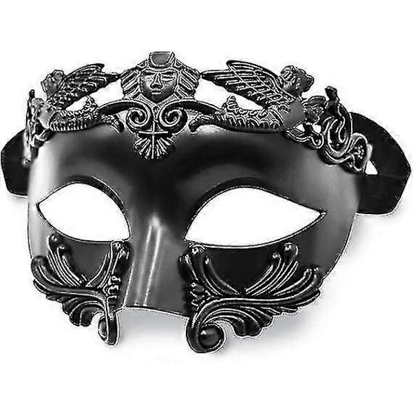 Maskeradmask för Män - Grekisk Romersk Venetiansk Mask Mardi Gras Mask Antique Silver