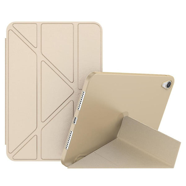 Magnetiskt Absorberande Origami Smart TPU + PU Läderfodral för iPad mini (2021) Gold