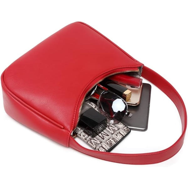 Naisten olkalaukut, käsilaukku Mini Clutch -laukku vetoketjulla red