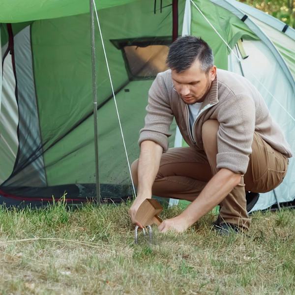 Stålmarkspikar för tungt bruk, galvaniserade stålkrokar, trädgårdspinnar för campingtält, studsmattor och tak
