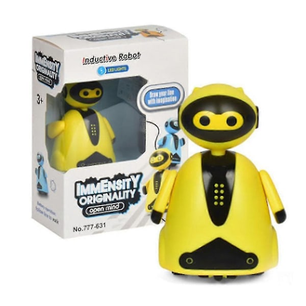 Magisk Pen Legetøj Induktiv Robot Model Børnegave - Følg Enhver Tegnet Linje yellow