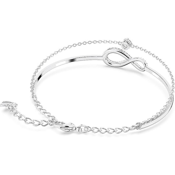Infinity Twist Smykkesamling, Armbånd & Halskæder, Rhodium & Rosaguld Tone Finish, Klar Krystaller