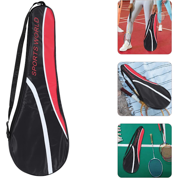 Badminton Racket Cover Bag, Badminton Racket Cover Shoulder Bag Vanntett Badminton Racket Carry Bag for Menn Kvinner Ungdom