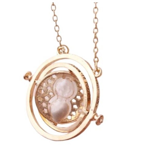Harry Potter Time Turner Halskjede Hermines Hvite Sand Gullbelagt Gull