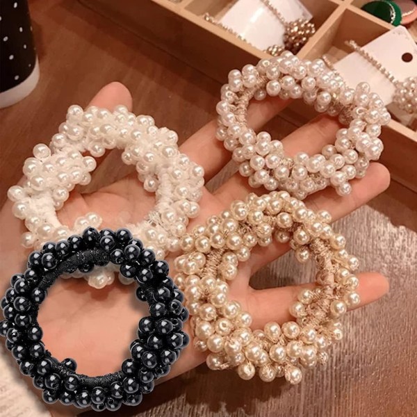 4 kpl helmihiuslenkkejä, joustavat hiusnauhat poninhäntäpidike scrunchies kiristys hiusrengas naisille
