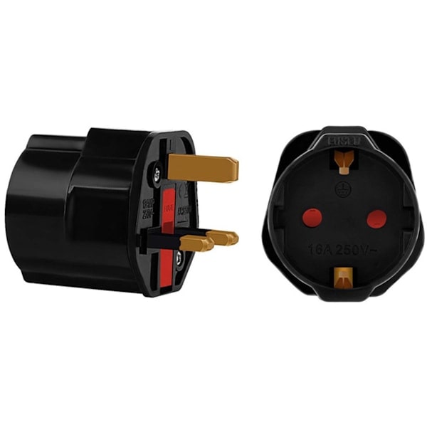 2x Reseadapter Typ G - Svart Semesteradapter