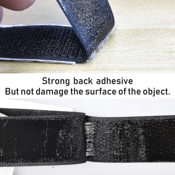 Velcro Tape Selvklæbende 10m Ekstra stærk, dobbeltsidet klæbende med velcro 20mm bred