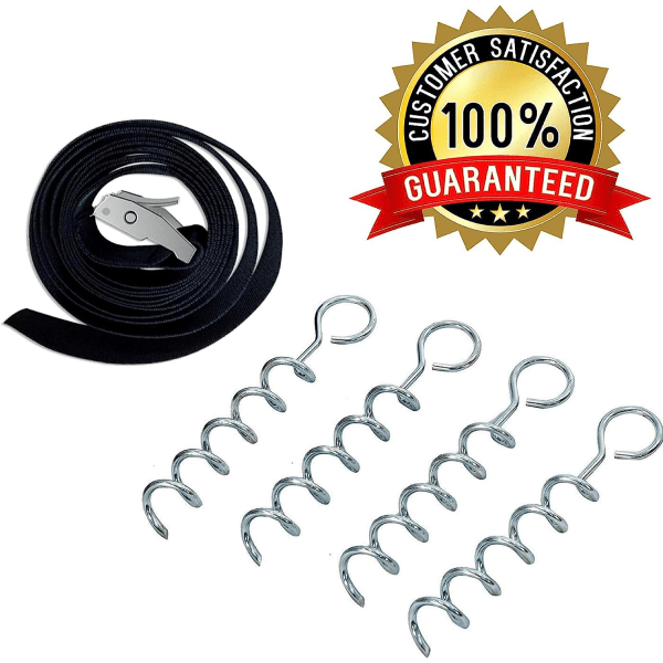 Robusta och galvaniserade Tillgängliga i kit med större ankarfästen | Trampolinvindstolpar | Markankare Heavy Duty | Skruvankare, 8-pack