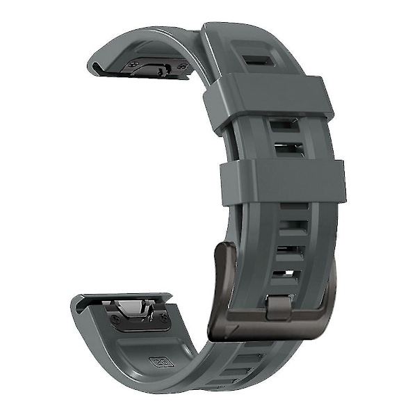 22mm Silikonrem til Garmin Approach S60 Charcoal Gray