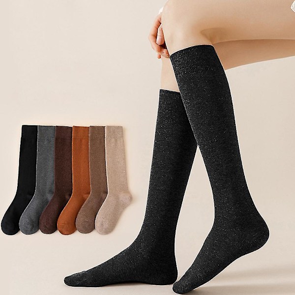 Kunstløpssokker Lyse Fargede Ugjennomsiktige Knestøtte Kunstløpssokker Kunstløpsnylon Sokker (Calf socks) Black * Black