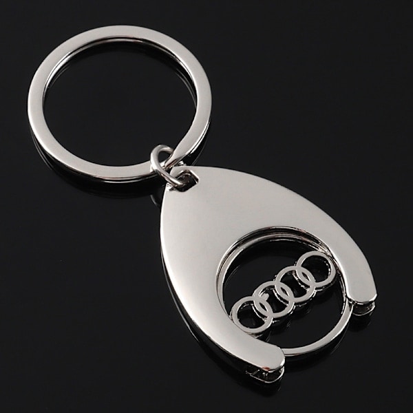 Passar Audi nyckelring och shoppingchip