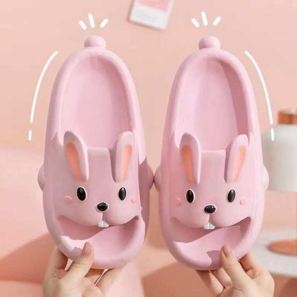 Ihana Jänis Kesätossut Mukava Käyttö Ihastuttavat Tossut Päivittäiseen Koti- Ja Ulkokäyttöön Pink 38-39